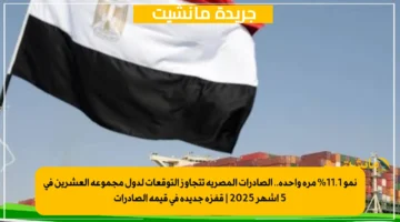 نمو 11.1 مرة واحدة.. الصادرات المصرية تتجاوز التوقعات لدول مجموعة العشرين في 5 أشهر 2025 قفزة جديدة في قيمة الصادرات 1